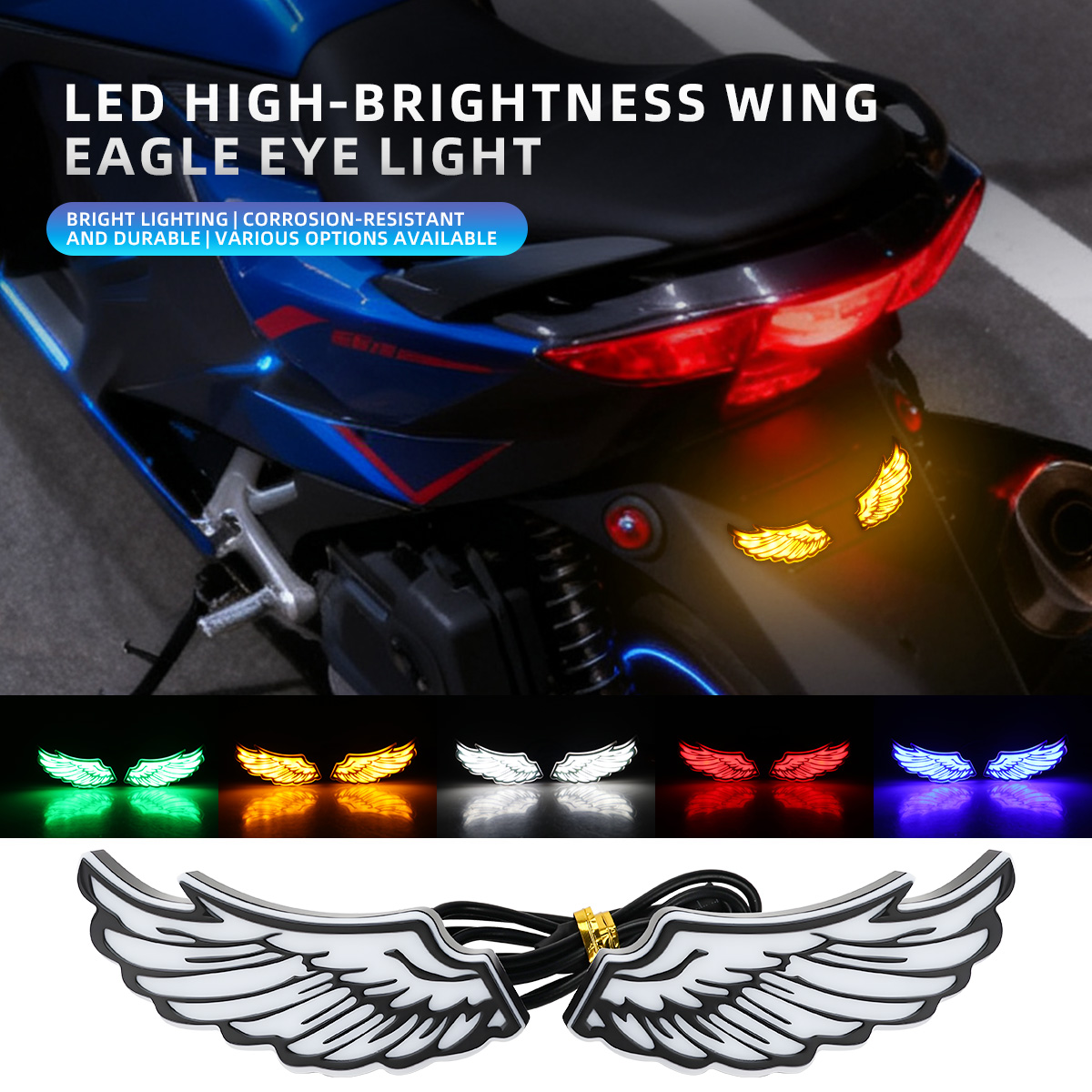 1Pair Motorcycle Angel Wings L - Sos Light Strobe review and price