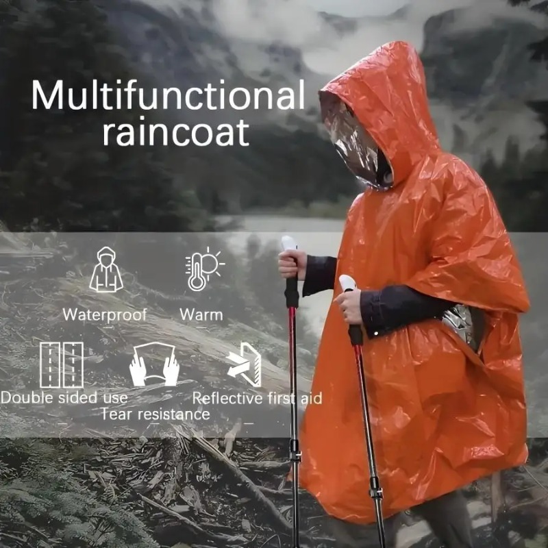 1-5PCS Multifunctional Surviva - Emergency Poncho Rain review and price